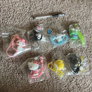 7 Sanrio characters keychains